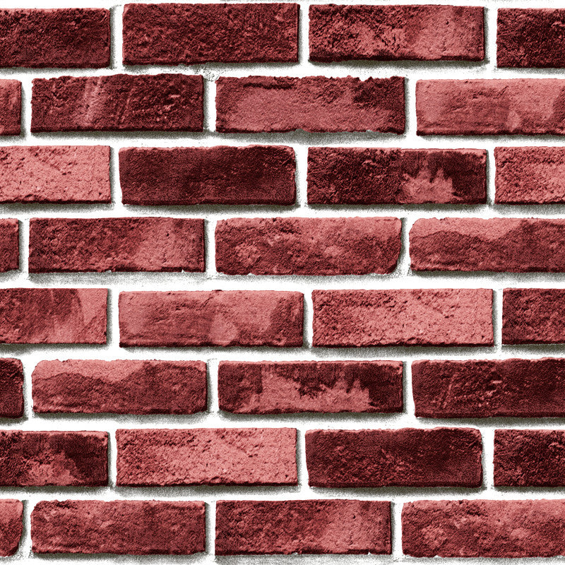 Brick and Mortar Wallpaper in Dark Color Countryside Wall Art for Restaurant, Washable Clearhalo 'Country wall decor' 'Rustic' 'Wallpaper' Wall Decor' 1392550