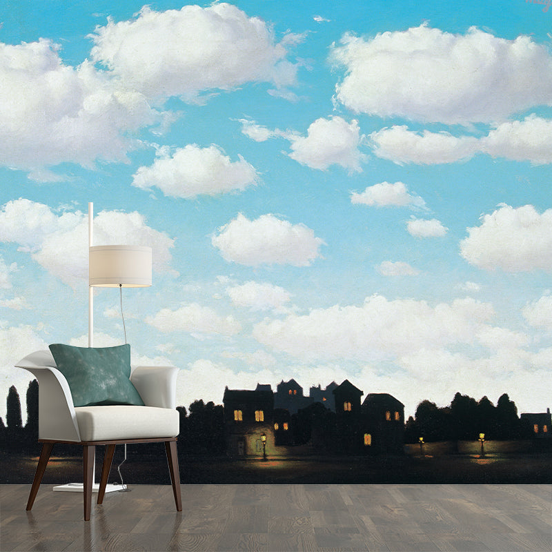 Empire De Lumiere Wallpaper Murals Surreal Waterproof Living Room Wall Covering, Optional Size Clearhalo 'Wall Decor' 'Wall Mural' 1393828