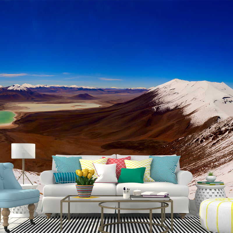 Lake Among Melting Hills Mural Decal Modern Washable Living Room Wall Art, Customized Size Clearhalo 'Wall Decor' 'Wall Mural' 1395152