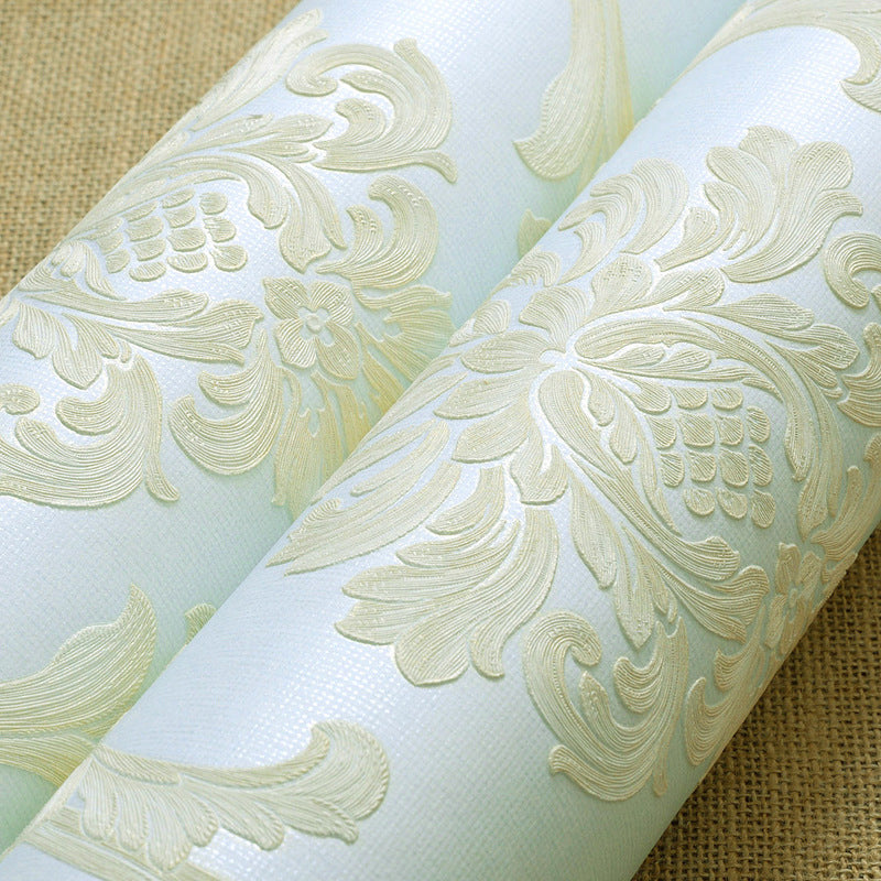 Pastel Color Vintage Wallpaper 33' L x 20.5" W Jacquard Wall Decor for Living Room Clearhalo 'Vintage wall decor' 'Vintage' 'Wallpaper' Wall Decor' 1396046