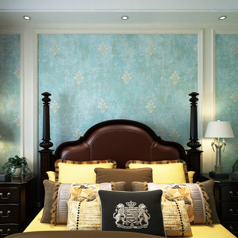 Fleur De Lis Wallpaper Antique Moisture Resistant Bedroom Wall Art, 33' L x 20.5" W Clearhalo 'Vintage wall decor' 'Vintage' 'Wallpaper' Wall Decor' 1396796