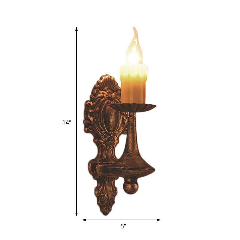 One Light Sconce Light Industrial Crackle Glass Vase Shape Lighting Fixture in Yellow, 3.5"/5"/14.5" Wide Clearhalo 'Industrial wall lights' 'Industrial' 'Middle century wall lights' 'Rustic wall lights' 'Tiffany' 'Wall Lamps & Sconces' 'Wall Lights' Lighting' 140599