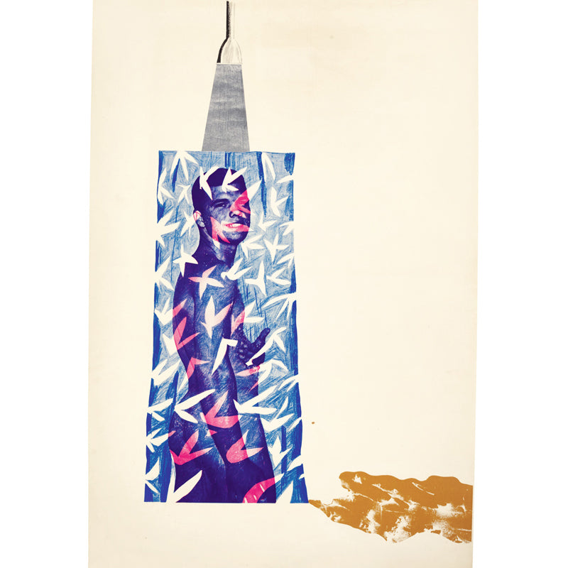Custom Illustration Artistry Murals with Cleanliness is Next to Godliness Painting Painting, Blue-Purple-Yellow Clearhalo 'Wall Decor' 'Wall Mural' 1409779