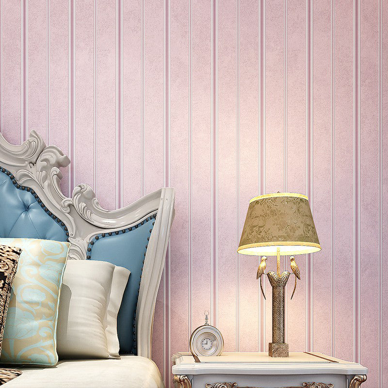 Minimalist Striped Wallpaper in Soft Color Living Room Wall Decor, 33' L x 20.5" W Purple Clearhalo 'Modern wall decor' 'Modern' 'Wallpaper' Wall Decor' 1410202