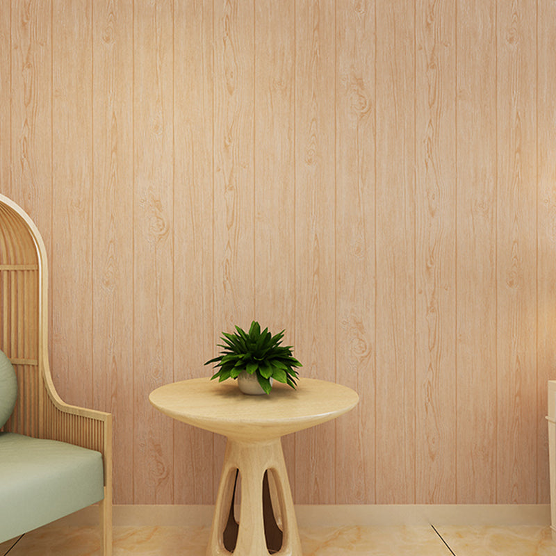 Pastel Color Wood Wallpaper Stain Resistant Wall Covering for Living Room, Non-Pasted Clearhalo 'Country wall decor' 'Rustic' 'Wallpaper' Wall Decor' 1410257