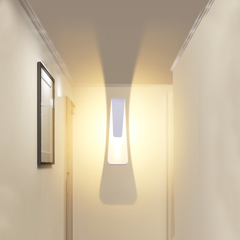 Aluminum Arc Wall Light Fixture Simple Style Warm/White Light LED White Sconce Lighting for Living Room White Warm Clearhalo 'Cast Iron' 'Glass' 'Industrial' 'Modern wall lights' 'Modern' 'Tiffany' 'Traditional wall lights' 'Wall Lamps & Sconces' 'Wall Lights' Lighting' 141652