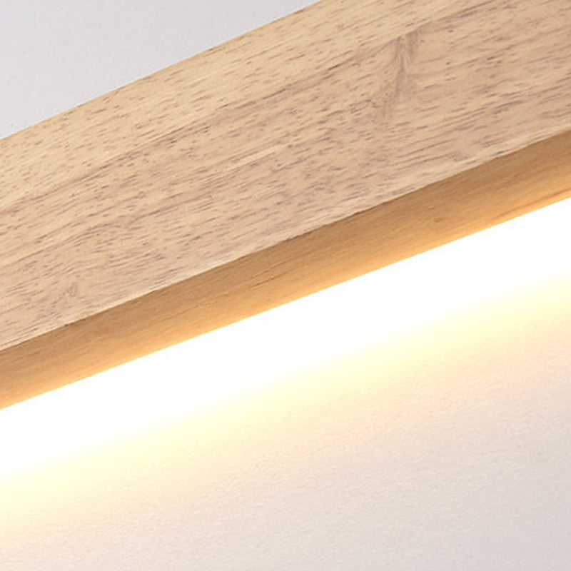 Modern Linear Wooden Wall Sconce Lamp 1-Light LED Down Lighting Fixture for Bedroom Clearhalo 'Wall Lamps & Sconces' 'Wall Lights' Lighting' 141767