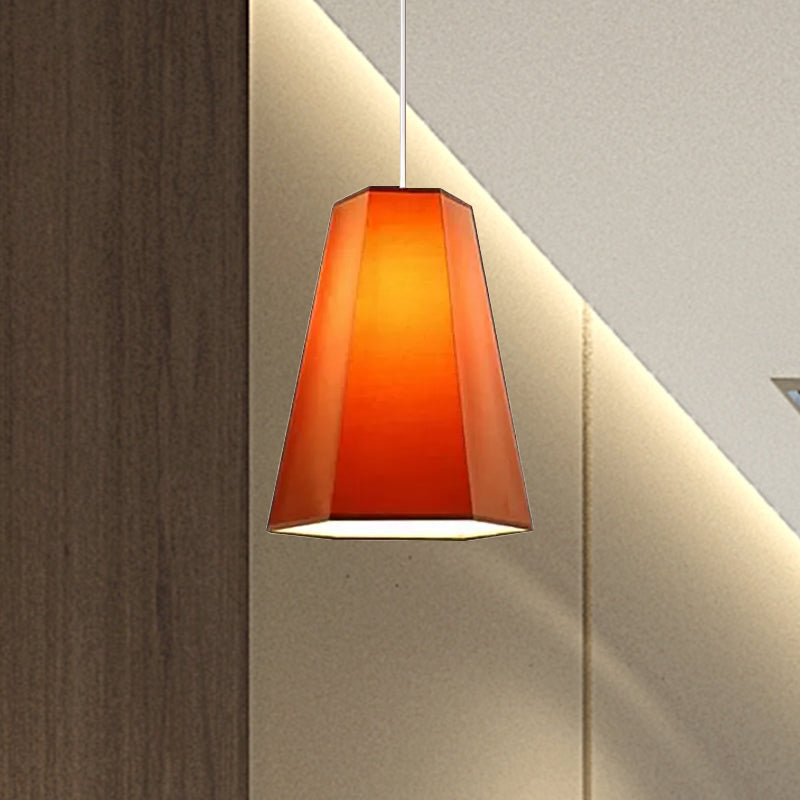 Tapered Fabric Hanging Light Industrial Style 1 Light Restaurant Ceiling Pendant Fixture in Black/White Clearhalo 'Ceiling Lights' 'Modern Pendants' 'Modern' 'Pendant Lights' 'Pendants' Lighting' 1418522