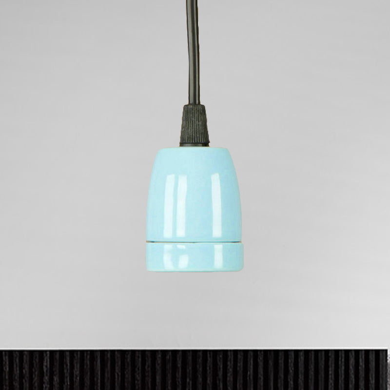 1 Head Mini Hanging Pendant Light with Adjustable Cord Retro Style Black/Red Ceramic Ceiling Hanging Light Clearhalo 'Art Deco Pendants' 'Black' 'Cast Iron' 'Ceiling Lights' 'Ceramic' 'Crystal' 'Industrial Pendants' 'Industrial' 'Metal' 'Middle Century Pendants' 'Pendant Lights' 'Pendants' 'Rustic Pendants' 'Tiffany' Lighting' 1419615