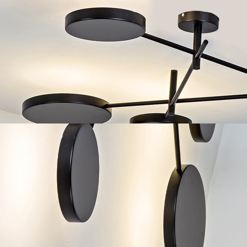 Round Wall Light Minimalist Acrylic LED 4 Lights Black Wall Sconce in Warm/White Light Clearhalo 'Modern wall lights' 'Modern' 'Wall Lamps & Sconces' 'Wall Lights' Lighting' 141974