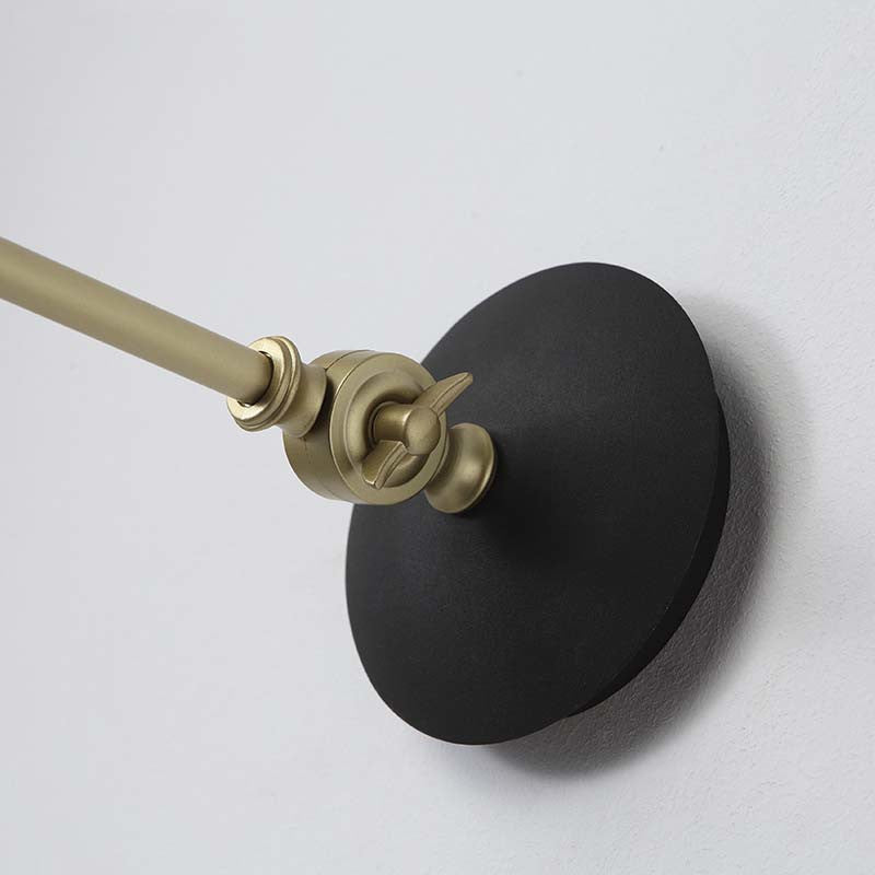 1 Light Wall Mount Light Modern Style Tapered Metal Wall Lighting with Swing Arm in Black/White for Hallway Clearhalo 'Cast Iron' 'Glass' 'Industrial' 'Modern wall lights' 'Modern' 'Tiffany' 'Traditional wall lights' 'Wall Lamps & Sconces' 'Wall Lights' Lighting' 142349