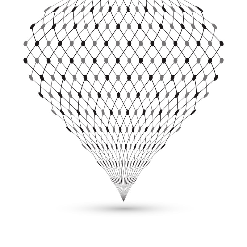 Net Hot Air Balloon Murals Contemporary Smooth Wall Decoration in Black on White Clearhalo 'Wall Decor' 'Wall Mural' 1424023