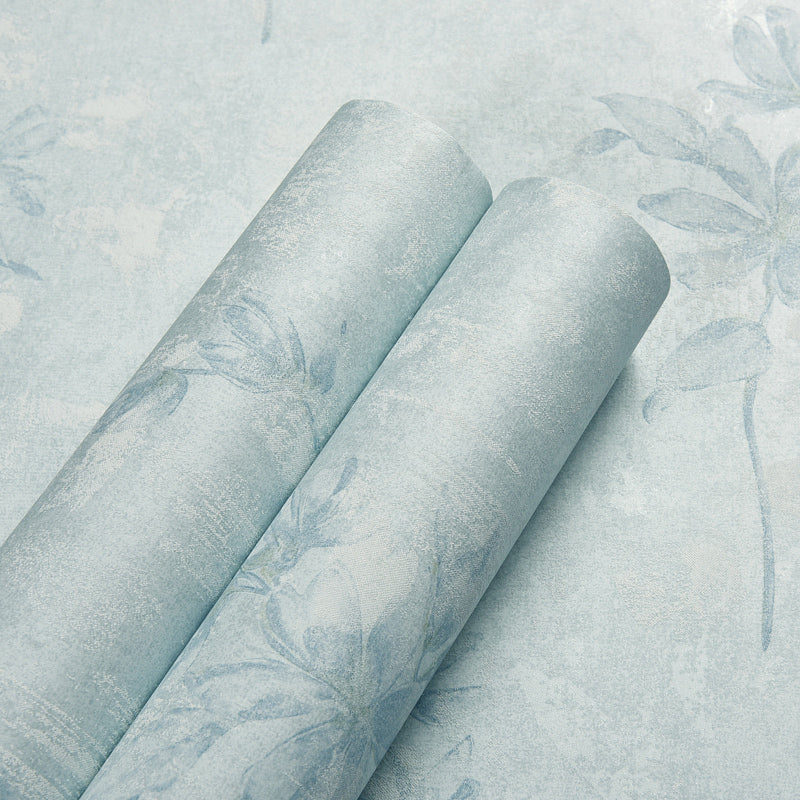 Pastel Color Flower Print Wallpaper Moisture Resistant Rustic Living Room Wall Covering Clearhalo 'Country wall decor' 'Rustic' 'Wallpaper' Wall Decor' 1427475