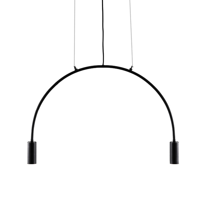 2/3/5 Lights Arched Pendant Lighting Contemporary Metal Black LED Suspension Light for Bar Clearhalo 'Ceiling Lights' 'Modern Pendants' 'Modern' 'Pendant Lights' 'Pendants' Lighting' 142979