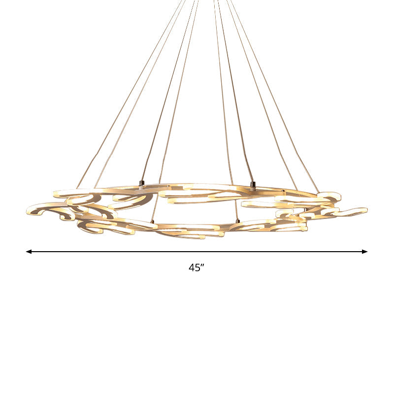 29.5"/37.5"/45" Dia Acrylic Branch Ceiling Light Fixture LED Chandelier Pendant in Warm/White Light Clearhalo 'Ceiling Lights' 'Chandeliers' 'Modern Chandeliers' 'Modern' Lighting' 143034