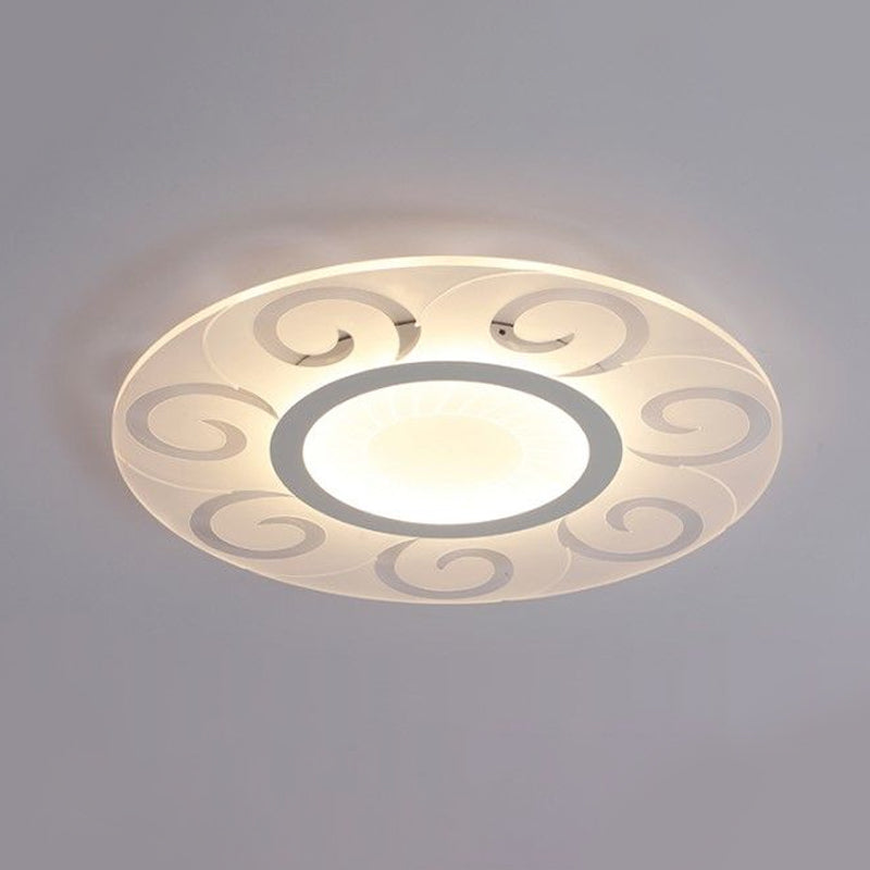 16"/19.5"/23.5"/29.5" W Acrylic Ultra Thin Flushmount Lighting Modernism Led Flush Ceiling Light for Living Room Clearhalo 'Ceiling Lights' 'Close To Ceiling Lights' 'Close to ceiling' 'Flush mount' Lighting' 1434335