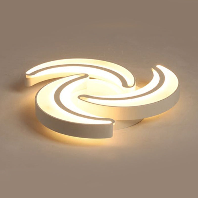 Contemporary Flower Flush Mount Light Acrylic Warm/White Lighting LED Ceiling Fixture in White for Hotel Clearhalo 'Ceiling Lights' 'Close To Ceiling Lights' 'Close to ceiling' 'Flush mount' Lighting' 1434422