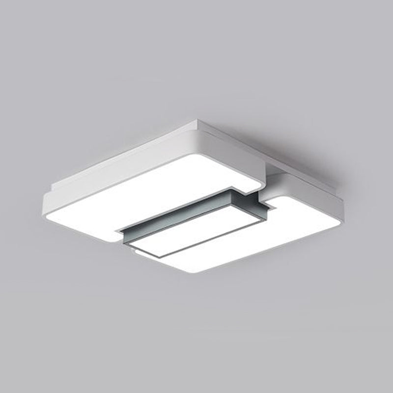 Living Room White Flush Mount Light Acrylic Modern Warm/White Lighting LED Ceiling Lamp Clearhalo 'Ceiling Lights' 'Close To Ceiling Lights' 'Close to ceiling' 'Flush mount' Lighting' 1434430