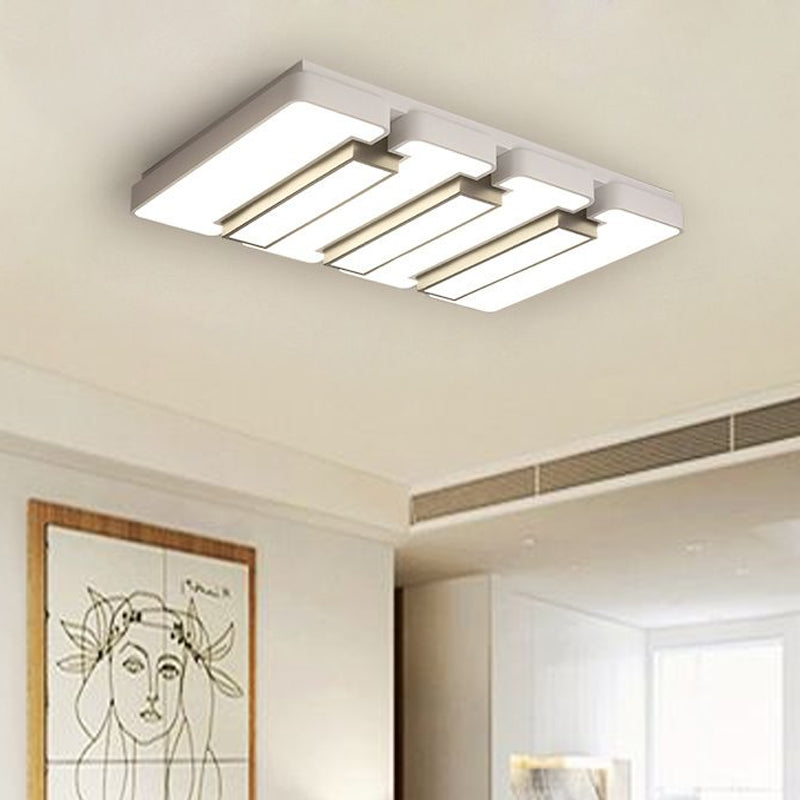 Living Room White Flush Mount Light Acrylic Modern Warm/White Lighting LED Ceiling Lamp Clearhalo 'Ceiling Lights' 'Close To Ceiling Lights' 'Close to ceiling' 'Flush mount' Lighting' 1434432