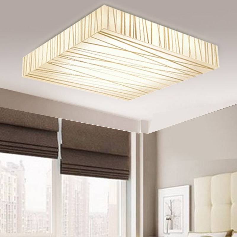 Acrylic Square LED Ceiling Mount Light Hotel Office Simple Stylish Ceiling Lamp in White Clearhalo 'Ceiling Lights' 'Close To Ceiling Lights' 'Close to ceiling' 'Flush mount' Lighting' 1434461