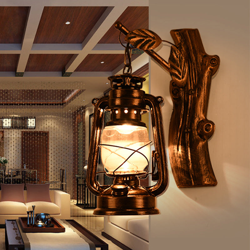 Antique Bronze Kerosene Wall Lighting Industrial Clear Glass 1 Light Living Room Sconce Light Fixture, 13"/14"/16" Antique Bronze 14" Clearhalo 'Art deco wall lights' 'Cast Iron' 'Glass' 'Industrial wall lights' 'Industrial' 'Middle century wall lights' 'Modern' 'Rustic wall lights' 'Tiffany' 'Traditional wall lights' 'Wall Lamps & Sconces' 'Wall Lights' Lighting' 143829