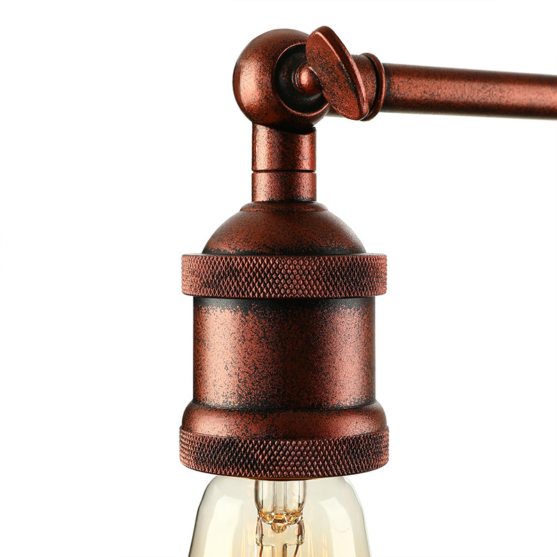 Black/Brass Finish 1 Head Wall Lamp Industrial Metal Mini Sconce Lighting with Bare Bulb for Bedroom Clearhalo 'Art deco wall lights' 'Cast Iron' 'Glass' 'Industrial wall lights' 'Industrial' 'Middle century wall lights' 'Modern' 'Rustic wall lights' 'Tiffany' 'Traditional wall lights' 'Wall Lamps & Sconces' 'Wall Lights' Lighting' 143950
