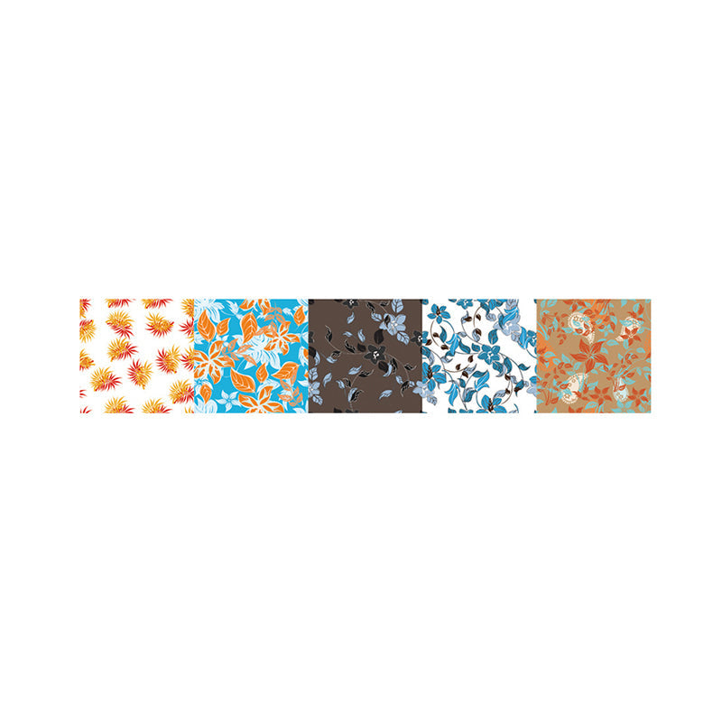 Rustic Ditsy Floral Wallpaper Panel Red-Yellow-Blue-Green Removable Wall Decor for Home Clearhalo 'Country wall decor' 'Rustic' 'Wallpaper' Wall Decor' 1440355
