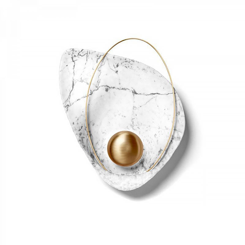 Resin Shell Shaped Wall Lamp Single Head Modern Metal LED Wall Lighting in White/Black Light Clearhalo 'Modern wall lights' 'Modern' 'Wall Lamps & Sconces' 'Wall Lights' Lighting' 144501