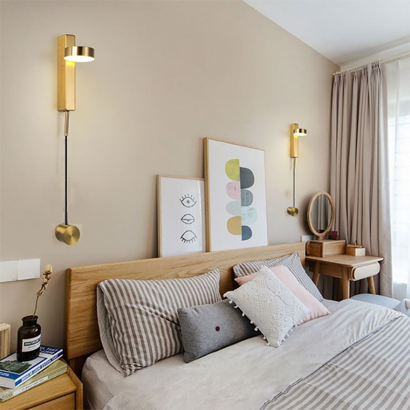 Modern Simple Drum Shade Wall Light Metal LED Wall Lamp for Bedroom in White/Warm Light Clearhalo 'Cast Iron' 'Glass' 'Industrial' 'Modern wall lights' 'Modern' 'Tiffany' 'Traditional wall lights' 'Wall Lamps & Sconces' 'Wall Lights' Lighting' 144546