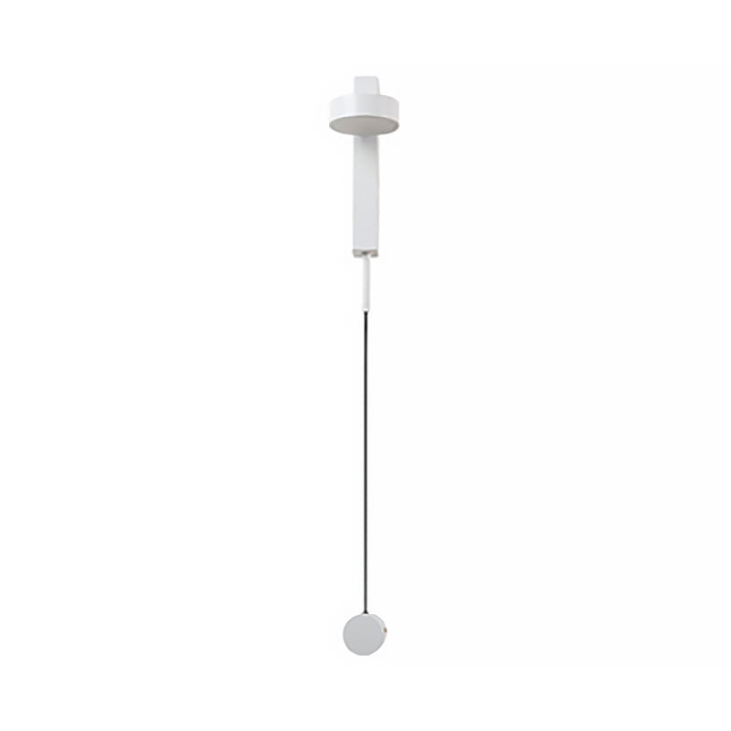 Modern Simple Drum Shade Wall Light Metal LED Wall Lamp for Bedroom in White/Warm Light Clearhalo 'Cast Iron' 'Glass' 'Industrial' 'Modern wall lights' 'Modern' 'Tiffany' 'Traditional wall lights' 'Wall Lamps & Sconces' 'Wall Lights' Lighting' 144549