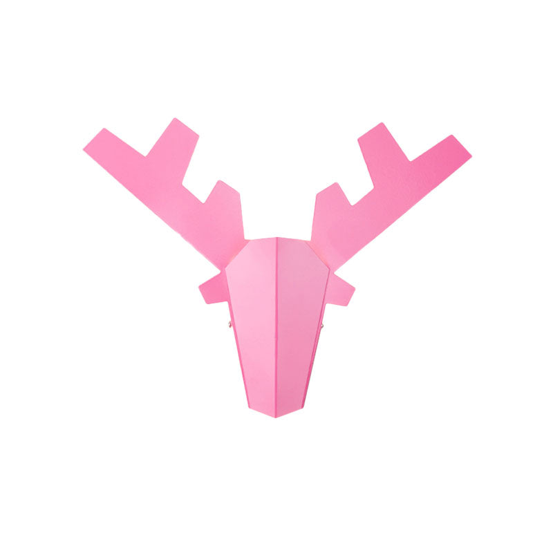 Antler Sconce Light Nordic Metal Grey/Pink 1 Light Wall Mount Light Fixture, 11"/15" Wide Clearhalo 'Cast Iron' 'Glass' 'Industrial' 'Modern wall lights' 'Modern' 'Tiffany' 'Traditional wall lights' 'Wall Lamps & Sconces' 'Wall Lights' Lighting' 144762