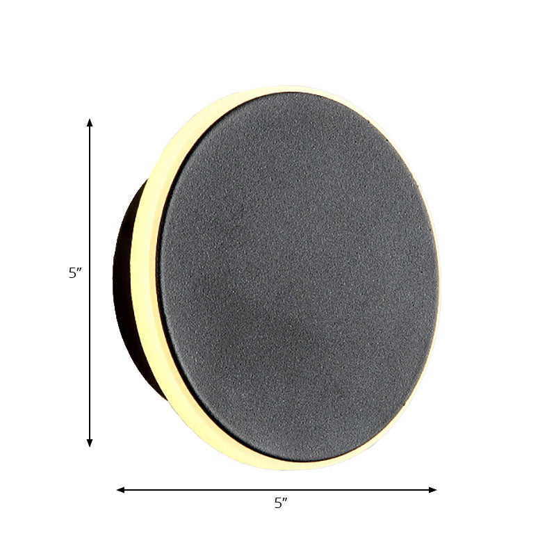 Black/White Disc LED Sconce Modernism Single Acrylic Wall Lighting Ideas in Warm/White Light Clearhalo 'Modern wall lights' 'Modern' 'Wall Lamps & Sconces' 'Wall Lights' Lighting' 144908