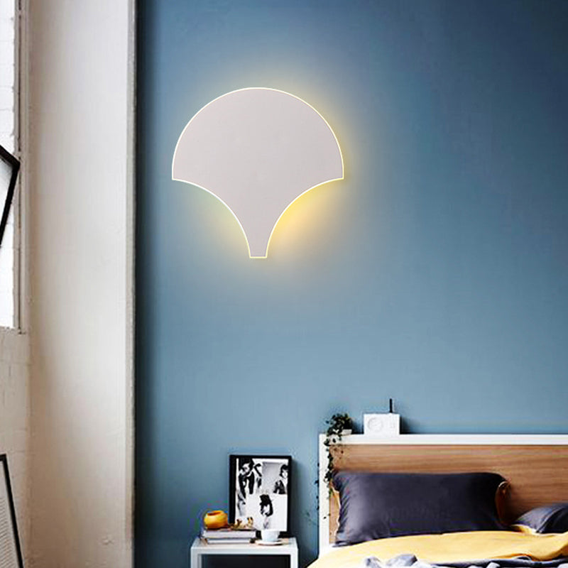 Modern Ancient Fan-Shaped Wall Light Metal Grey LED Wall Sconce for Bedroom Bathroom Grey Clearhalo 'Cast Iron' 'Glass' 'Industrial' 'Modern wall lights' 'Modern' 'Tiffany' 'Traditional wall lights' 'Wall Lamps & Sconces' 'Wall Lights' Lighting' 144912