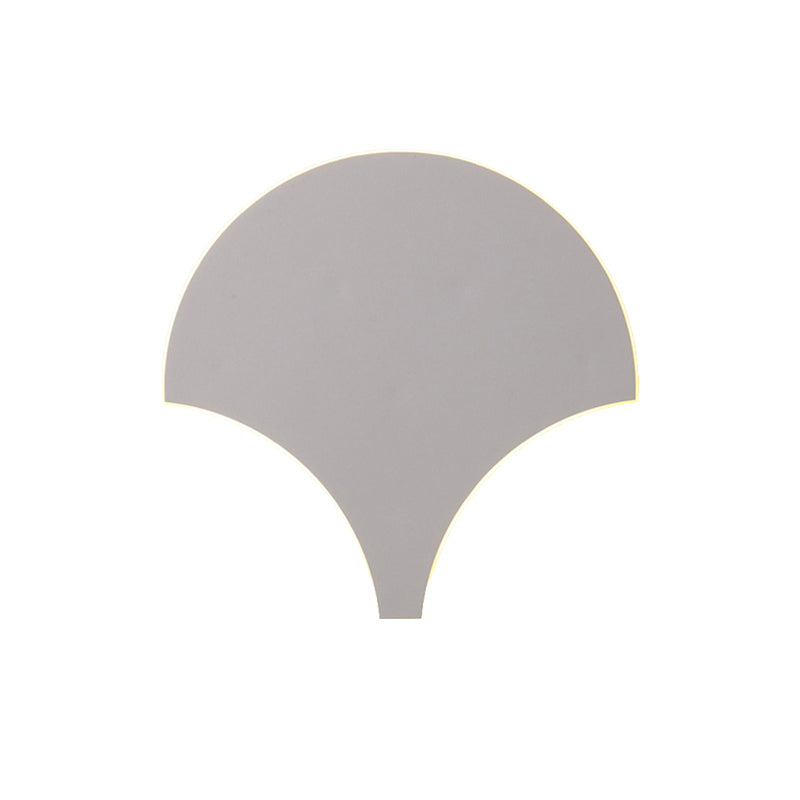 Modern Ancient Fan-Shaped Wall Light Metal Grey LED Wall Sconce for Bedroom Bathroom Clearhalo 'Cast Iron' 'Glass' 'Industrial' 'Modern wall lights' 'Modern' 'Tiffany' 'Traditional wall lights' 'Wall Lamps & Sconces' 'Wall Lights' Lighting' 144914
