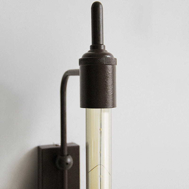 Metal Linear Small Wall Light 1 Light Modern Stylish Sconce Light in Black for Front Door Clearhalo 'Cast Iron' 'Glass' 'Industrial' 'Modern wall lights' 'Modern' 'Tiffany' 'Traditional wall lights' 'Wall Lamps & Sconces' 'Wall Lights' Lighting' 144931