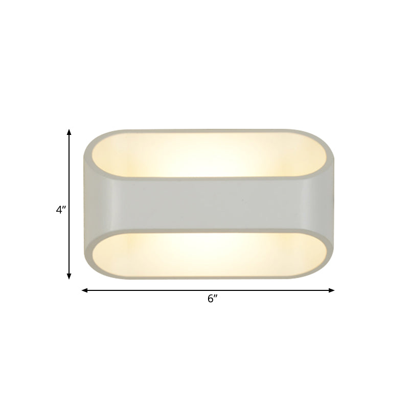 Contemporary Style Rectangular Wall Sconce Fixture Aluminum LED Bathroom Wall Lighting Fixture in White Clearhalo 'Cast Iron' 'Glass' 'Industrial' 'Modern wall lights' 'Modern' 'Tiffany' 'Traditional wall lights' 'Wall Lamps & Sconces' 'Wall Lights' Lighting' 145237