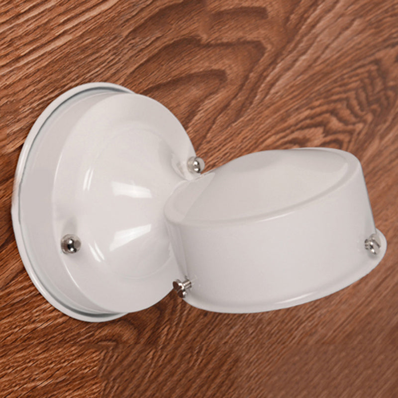 Schoolhouse Sconce Light Modern White Glass 1 Light Black/White Mirror Wall Mounted Lamp Clearhalo 'Cast Iron' 'Glass' 'Industrial' 'Modern wall lights' 'Modern' 'Tiffany' 'Traditional wall lights' 'Wall Lamps & Sconces' 'Wall Lights' Lighting' 145280