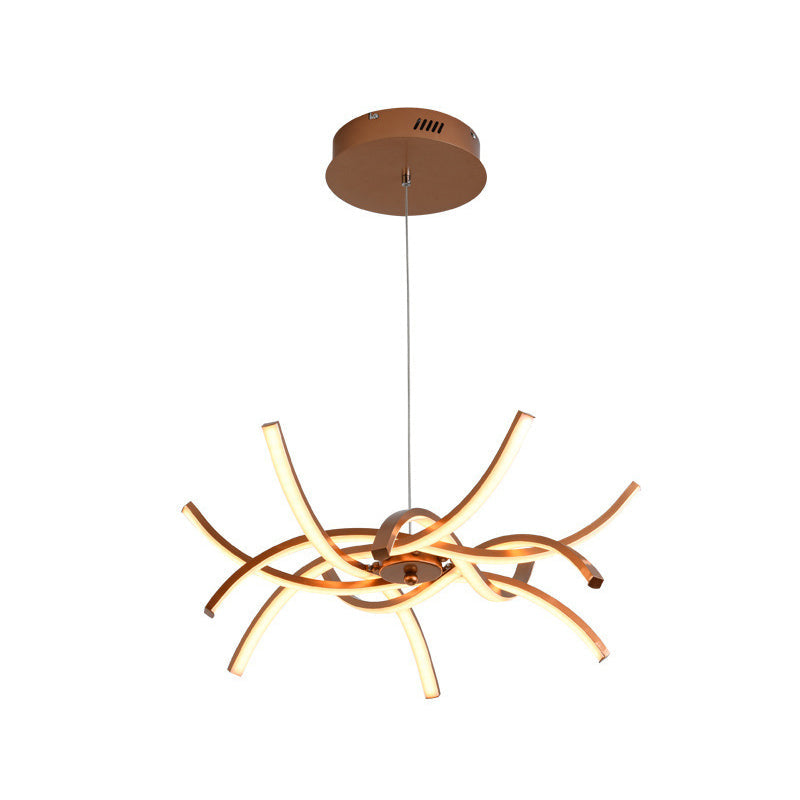 Interwoven Chandelier Modern Stylish Aluminum Gold 23.5