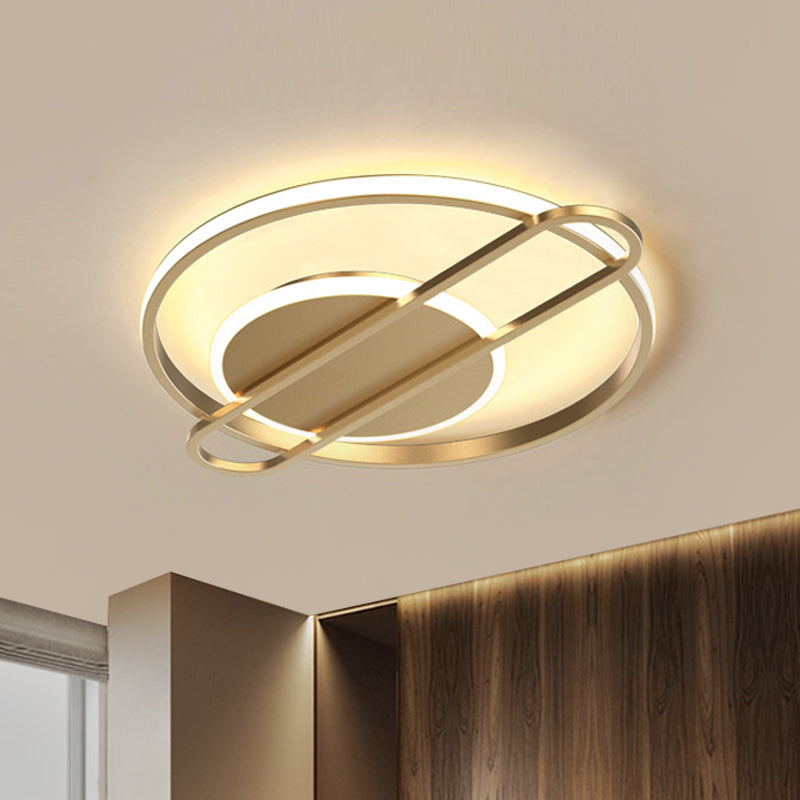 Black/Gold/White Circle Thin Flush Mount Modernist Aluminum 16.5"/20.5" Wide LED Ceiling Flush Light Fixture Gold Clearhalo 'Ceiling Lights' 'Close To Ceiling Lights' 'Close to ceiling' 'Flush mount' Lighting' 1456909