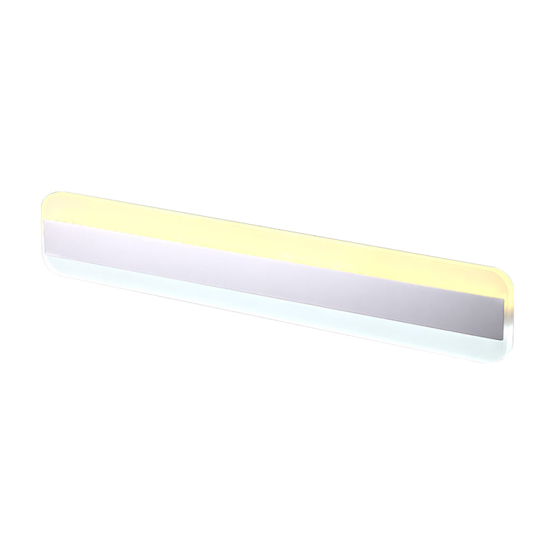 31.5"/39"/47" Wide Linear Vanity Mirror Light Modern Acrylic LED Bathroom Light over Mirror with Reflector Clearhalo 'Modern wall lights' 'Modern' 'Vanity Lights' 'Wall Lights' Lighting' 146252