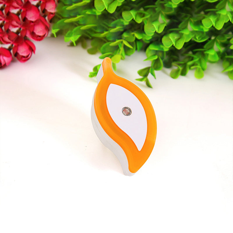 Plastic Leaf Mini Wall Lighting Ideas Cartoon Green/Pink/White Plug in LED Night Lamp for Kids Room Clearhalo 'Night Lights' 'Wall Lights' Lighting' 1468240