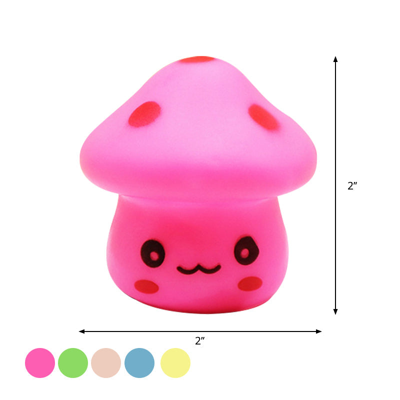 Mini Mushroom Plug-in Nightlight Cartoon Plastic Nursery LED Wall Lamp in 7 Color Light, White/Red/Blue Clearhalo 'Night Lights' 'Wall Lights' Lighting' 1468298