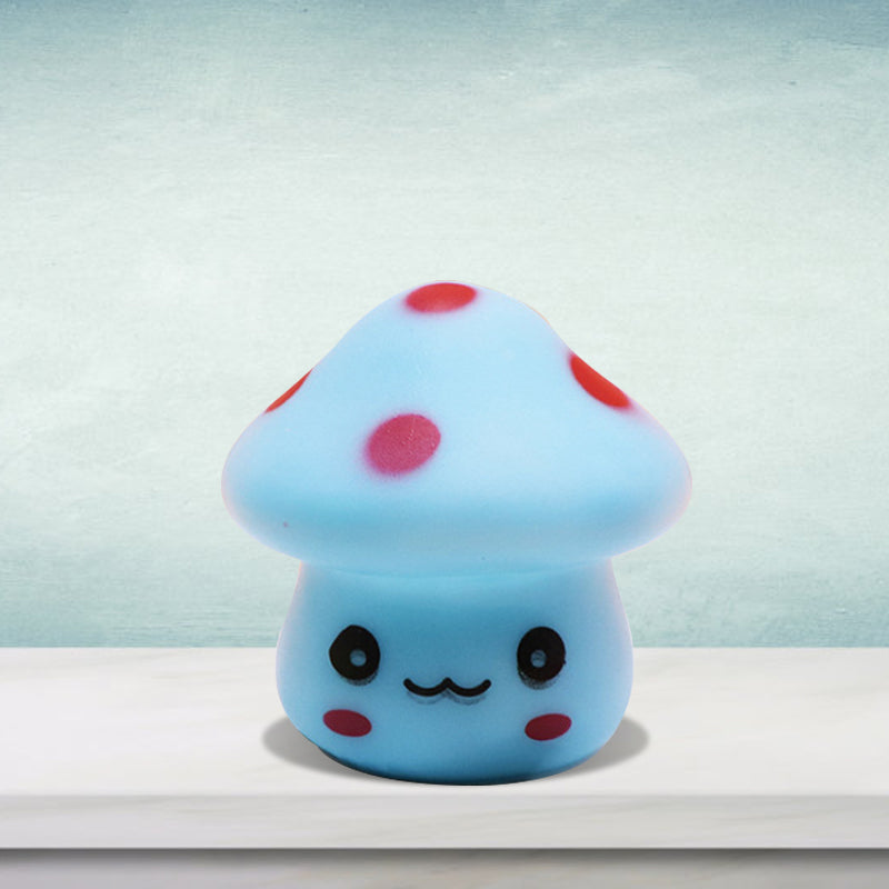 Mini Mushroom Plug-in Nightlight Cartoon Plastic Nursery LED Wall Lamp in 7 Color Light, White/Red/Blue Clearhalo 'Night Lights' 'Wall Lights' Lighting' 1468309