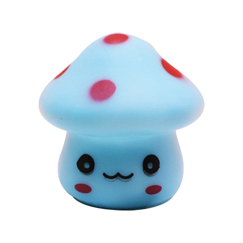 Mini Mushroom Plug-in Nightlight Cartoon Plastic Nursery LED Wall Lamp in 7 Color Light, White/Red/Blue Clearhalo 'Night Lights' 'Wall Lights' Lighting' 1468310