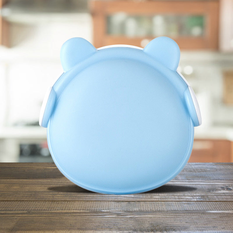 Plastic Bear Wall Nightlight Cartoon Pink/Blue/White Plug-in LED Night Lighting with Light Sensor Blue Clearhalo 'Night Lights' 'Wall Lights' Lighting' 1468343