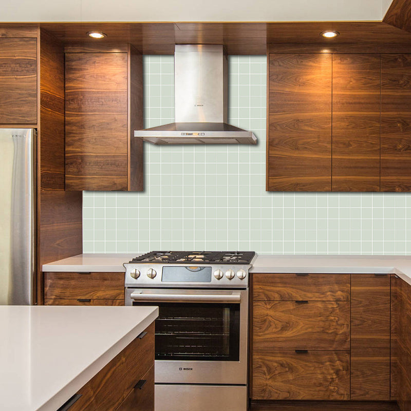 Minimalist Grid Wallpaper Panels for Kitchen 2.2-sq ft Wall Covering in Pastel Color, Easy Peel off Clearhalo 'Wall Decor' 'Wallpaper' 1468369