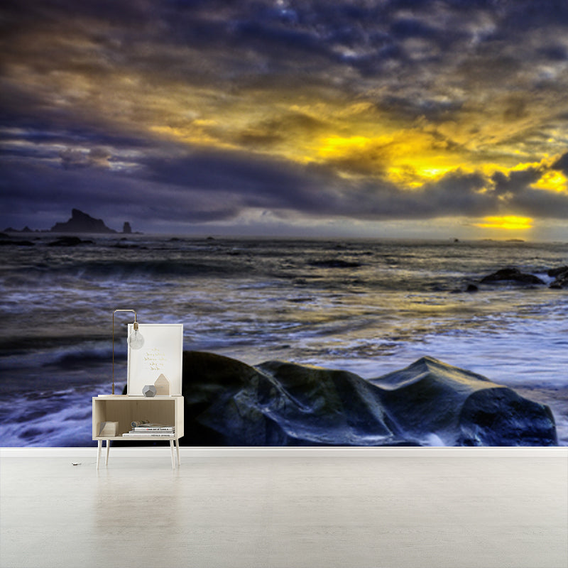 Photography Seashore Hills Wall Mural Big Wall Decoration for Bedroom, Custom Print Clearhalo 'Wall Decor' 'Wall Mural' 1469003
