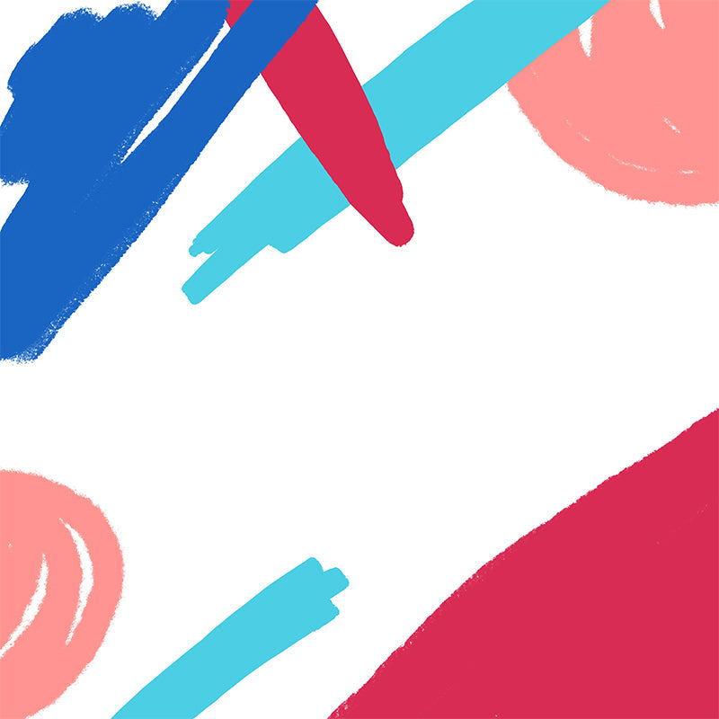 Kids Painting Abstract Mural Decal Red-Blue Moisture Resistant Wall Decor for Nursery Clearhalo 'Wall Decor' 'Wall Mural' 1469310