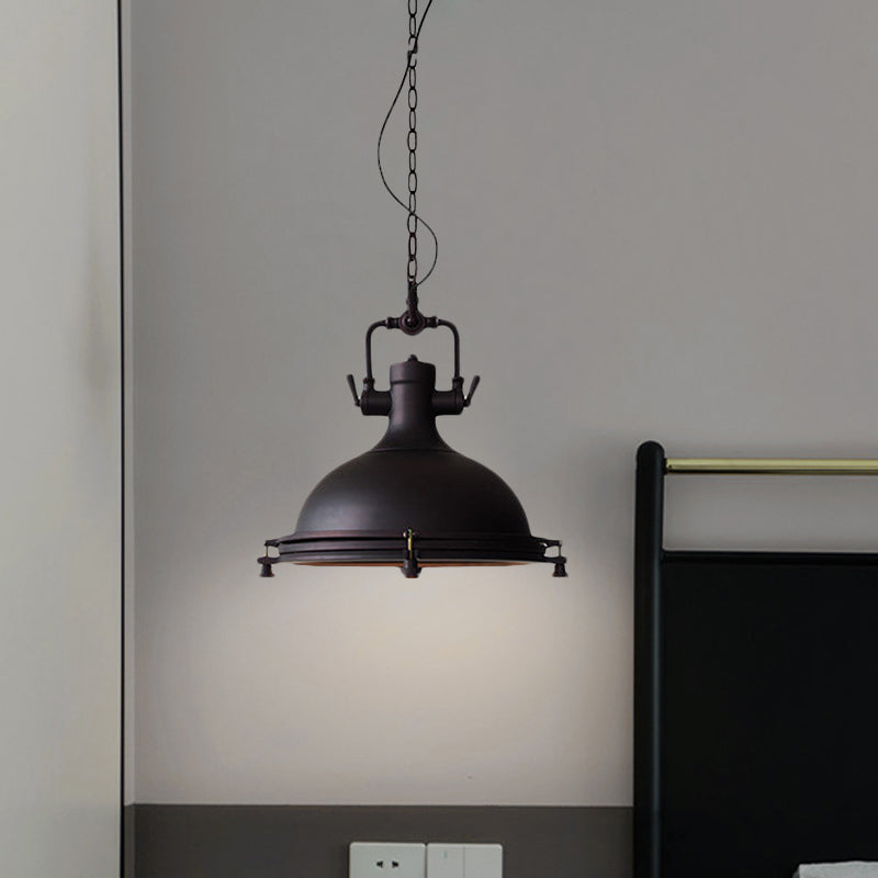 Matte Black Pot Pendant Ceiling Light Industrial Iron Single Dining Table Hanging Lamp Kit, 12.5"/16" Width Clearhalo 'Art Deco Pendants' 'Black' 'Cast Iron' 'Ceiling Lights' 'Ceramic' 'Crystal' 'Industrial Pendants' 'Industrial' 'Metal' 'Middle Century Pendants' 'Pendant Lights' 'Pendants' 'Rustic Pendants' 'Tiffany' Lighting' 1472912