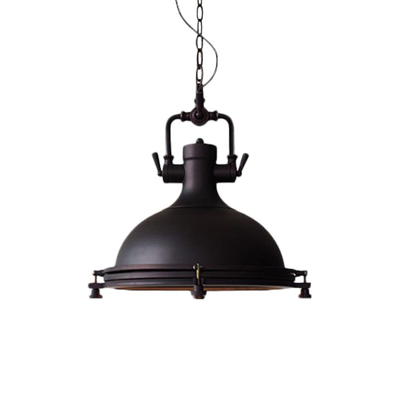 Matte Black Pot Pendant Ceiling Light Industrial Iron Single Dining Table Hanging Lamp Kit, 12.5"/16" Width Clearhalo 'Art Deco Pendants' 'Black' 'Cast Iron' 'Ceiling Lights' 'Ceramic' 'Crystal' 'Industrial Pendants' 'Industrial' 'Metal' 'Middle Century Pendants' 'Pendant Lights' 'Pendants' 'Rustic Pendants' 'Tiffany' Lighting' 1472913